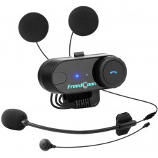 Sistem de comunicare moto Intercom FreedConn Tcom-VB, Bluetooth, FM Radio (fara ecran), model 2023, 2 tipuri de microfon, Micro USB
