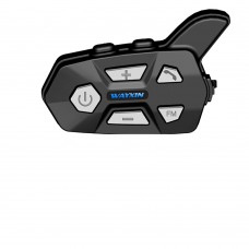 Sistem de comunicare moto intercom Wayxin R5 Single Pack, Conferinta de pana la 2 rideri simultan, distanta 1200m, FM, baterie 850mah