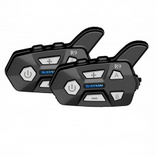 Sistem de comunicare moto intercom Wayxin R9 Dual Pack, Conferinta de pana la 4 rideri simultan, distanta 1500m, FM, baterie 850mah